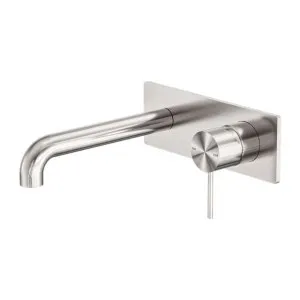 Nero Mecca Wall Basin/Bath Mixer 120mm Brushed Nickel by Nero Tapware, a Bathroom Taps & Mixers for sale on Style Sourcebook