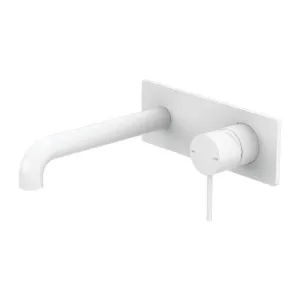 Nero Mecca Wall Basin/Bath Mixer 230mm Matte White by Nero Tapware, a Bathroom Taps & Mixers for sale on Style Sourcebook