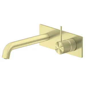 Nero Mecca Wall Basin/Bath Mixer Handle Up 185mm Brushed Gold by Nero Tapware, a Bathroom Taps & Mixers for sale on Style Sourcebook