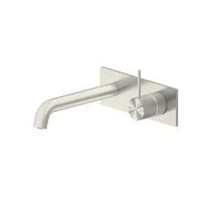 Nero Mecca Wall Basin/Bath Mixer Handle Up 185mm Brushed Nickel by Nero Tapware, a Bathroom Taps & Mixers for sale on Style Sourcebook
