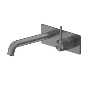 Nero Mecca Wall Basin/Bath Mixer Handle Up 230mm Gun Metal by Nero Tapware, a Bathroom Taps & Mixers for sale on Style Sourcebook