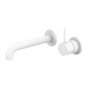 Nero Mecca Wall Basin/Bath Mixer Separate Back Plate Handle Up 260mm Matte White by Nero Tapware, a Bathroom Taps & Mixers for sale on Style Sourcebook