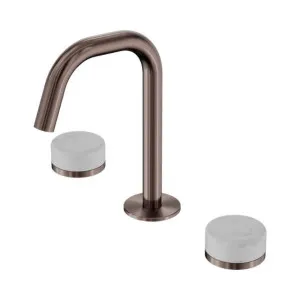 Nero Serenity Basin Set Edge Spout With Carrara Handle Brushed Bronze by Nero Tapware, a Bathroom Taps & Mixers for sale on Style Sourcebook