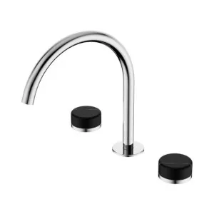Nero Serenity Bath/Kitchen Set Arc Spout With Marquina Black Handle Chrome by Nero Tapware, a Bathroom Taps & Mixers for sale on Style Sourcebook