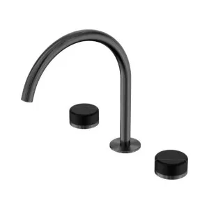 Nero Serenity Bath/Kitchen Set Arc Spout With Marquina Black Handle Gun Metal by Nero Tapware, a Bathroom Taps & Mixers for sale on Style Sourcebook