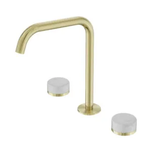 Nero Serenity Bath/Kitchen Set Edge Spout With Carrara Handle Brushed Gold by Nero Tapware, a Bathroom Taps & Mixers for sale on Style Sourcebook