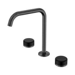 Nero Serenity Bath/Kitchen Set Edge Spout With Marquina Black Handle Gun Metal by Nero Tapware, a Bathroom Taps & Mixers for sale on Style Sourcebook