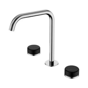 Nero Serenity Bath/Kitchen Set Edge Spout With Marquina Black Handle Chrome by Nero Tapware, a Bathroom Taps & Mixers for sale on Style Sourcebook