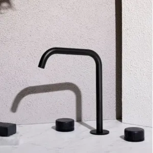 Nero Serenity Bath/Kitchen Set Edge Spout With Marquina Black Handle Matte Black by Nero Tapware, a Bathroom Taps & Mixers for sale on Style Sourcebook