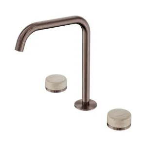 Nero Serenity Bath/Kitchen Set Edge Spout With Rome Travertine Handle Brushed Bronze by Nero Tapware, a Bathroom Taps & Mixers for sale on Style Sourcebook
