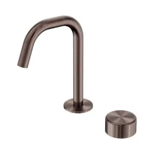 Nero Serenity Progressive Basin Mixer Edge Spout With Metal Handle Brushed Bronze by Nero Tapware, a Bathroom Taps & Mixers for sale on Style Sourcebook