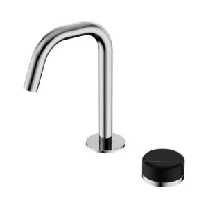 Nero Serenity Progressive Basin Mixer Edge Spout With Marquina Black Handle Chrome by Nero Tapware, a Bathroom Taps & Mixers for sale on Style Sourcebook