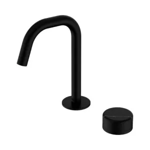 Nero Serenity Progressive Basin Mixer Edge Spout With Marquina Black Handle Matte Black by Nero Tapware, a Bathroom Taps & Mixers for sale on Style Sourcebook