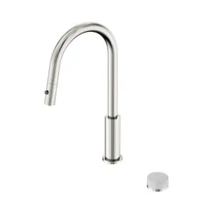 Nero Serenity Progressive Pull Out Kitchen Set With Carrara Handle Brushed Nickel by Nero Tapware, a Kitchen Taps & Mixers for sale on Style Sourcebook