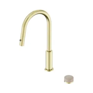 Nero Serenity Progressive Pull Out Kitchen Set With Rome Travertine Handle Brushed Gold by Nero Tapware, a Kitchen Taps & Mixers for sale on Style Sourcebook