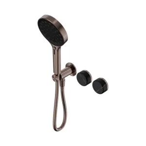 Nero Serenity Progressive Shower System With Marquina Black Handle And Serenity Hand Shower Brushed Bronze by Nero Tapware, a Bathroom Taps & Mixers for sale on Style Sourcebook