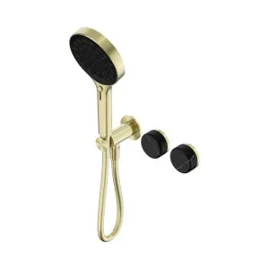 Nero Serenity Progressive Shower System With Marquina Black Handle And Serenity Hand Shower Brushed Gold by Nero Tapware, a Bathroom Taps & Mixers for sale on Style Sourcebook