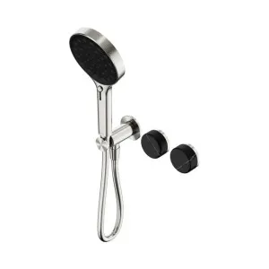Nero Serenity Progressive Shower System With Marquina Black Handle And Serenity Hand Shower Brushed Nickel by Nero Tapware, a Bathroom Taps & Mixers for sale on Style Sourcebook