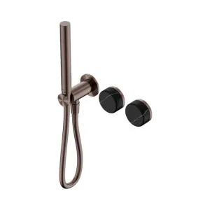 Nero Serenity Progressive Shower System With Marquina Black Handle And Slim Shower Brushed Bronze by Nero Tapware, a Bathroom Taps & Mixers for sale on Style Sourcebook