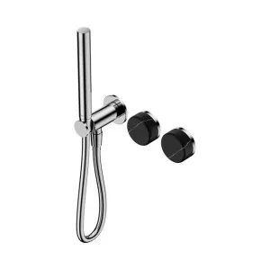 Nero Serenity Progressive Shower System With Marquina Black Handle And Slim Shower Chrome by Nero Tapware, a Bathroom Taps & Mixers for sale on Style Sourcebook