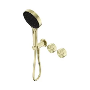 Nero Serenity Progressive Shower System With Metal Handle And Serenity Hand Shower Brushed Gold by Nero Tapware, a Bathroom Taps & Mixers for sale on Style Sourcebook
