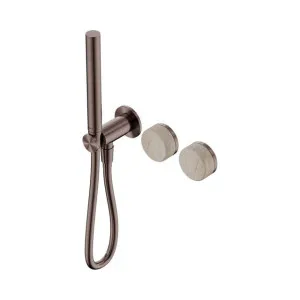 Nero Serenity Progressive Shower System With Rome Travertine Handle And Slim Shower Brushed Bronze by Nero Tapware, a Bathroom Taps & Mixers for sale on Style Sourcebook