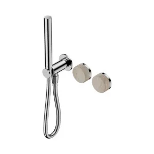 Nero Serenity Progressive Shower System With Rome Travertine Handle And Slim Shower Chrome by Nero Tapware, a Bathroom Taps & Mixers for sale on Style Sourcebook