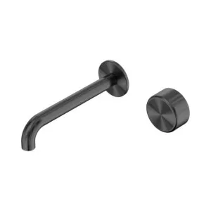 Nero Serenity Progressive Wall Basin Mixer 185mm Spout With Metal Handle Gun Metal by Nero Tapware, a Bathroom Taps & Mixers for sale on Style Sourcebook