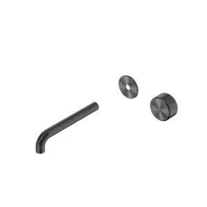 Nero Serenity Progressive Wall Basin Mixer 220mm Spout With Metal Handle Trim Kit Only Gun Metal by Nero Tapware, a Bathroom Taps & Mixers for sale on Style Sourcebook