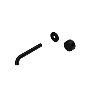 Nero Serenity Progressive Wall Basin Mixer 220mm Spout With Metal Handle Trim Kit Only Matte Black by Nero Tapware, a Bathroom Taps & Mixers for sale on Style Sourcebook