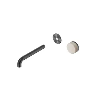 Nero Serenity Progressive Wall Basin Mixer 220mm Spout With Rome Travertine Handle Trim Kit Only Gun Metal by Nero Tapware, a Bathroom Taps & Mixers for sale on Style Sourcebook