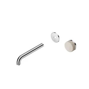 Nero Serenity Progressive Wall Basin Mixer 220mm Spout With Rome Travertine Handle Trim Kit Only Chrome by Nero Tapware, a Bathroom Taps & Mixers for sale on Style Sourcebook