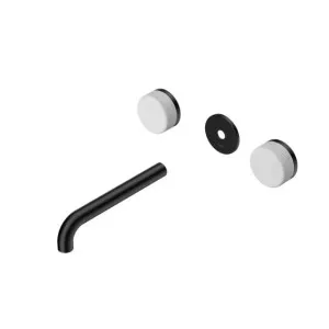Nero Serenity Wall Basin Set 185mm Spout With Carrara Handle Trim Kit Only Matte Black by Nero Tapware, a Bathroom Taps & Mixers for sale on Style Sourcebook