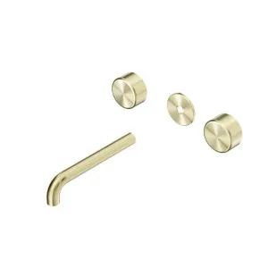 Nero Serenity Wall Basin Set 185mm Spout With Metal Handle Trim Kit Only Brushed Gold by Nero Tapware, a Bathroom Taps & Mixers for sale on Style Sourcebook