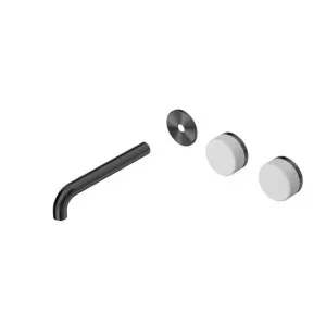 Nero Serenity Wall Basin Set 220mm Offset spout With Carrara Handle Trim Kit Only Gun Metal by Nero Tapware, a Bathroom Taps & Mixers for sale on Style Sourcebook