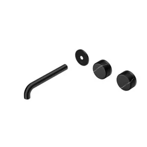 Nero Serenity Wall Basin Set 220mm Offset spout With Marquina Black Handle Trim Kit Only Matte Black by Nero Tapware, a Bathroom Taps & Mixers for sale on Style Sourcebook