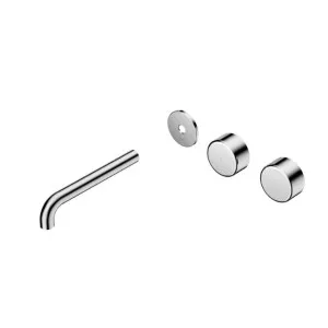 Nero Serenity Wall Basin Set 220mm Offset spout With Metal Handle Trim Kit Only Chrome by Nero Tapware, a Bathroom Taps & Mixers for sale on Style Sourcebook