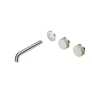 Nero Serenity Wall Basin Set 220mm Offset spout With Rome Travertine Handle Trim Kit Only Chrome by Nero Tapware, a Bathroom Taps & Mixers for sale on Style Sourcebook