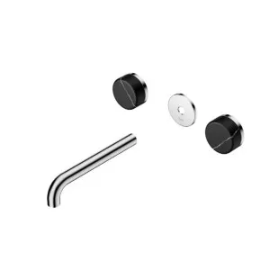 Nero Serenity Wall Basin Set 220mm Spout With Marquina Black Handle Trim Kit Only Chrome by Nero Tapware, a Bathroom Taps & Mixers for sale on Style Sourcebook