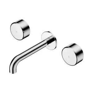 Nero Serenity Wall Basin Set 220mm Spout With Metal Handle Chrome by Nero Tapware, a Bathroom Taps & Mixers for sale on Style Sourcebook