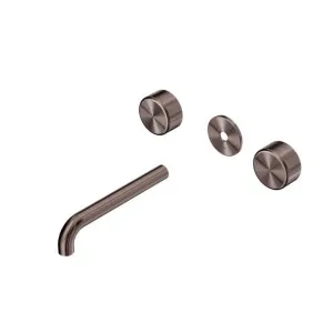 Nero Serenity Wall Basin Set 220mm Spout With Metal Handle Trim Kit Only Brushed Bronze by Nero Tapware, a Bathroom Taps & Mixers for sale on Style Sourcebook