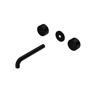 Nero Serenity Wall Basin Set 220mm Spout With Metal Handle Trim Kit Only Matte Black by Nero Tapware, a Bathroom Taps & Mixers for sale on Style Sourcebook