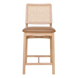 Jonas Bar Chair in Urbane Leather Light Brown / Clear by OZ Design, a Bar Stools for sale on Style Sourcebook