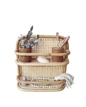 Double Rattan Wall Shelf by Koko Collective, a Wall Shelves & Hooks for sale on Style Sourcebook