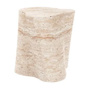 Cayton Modern Concrete Indoor Side Table - Travertine by null, a Side Table for sale on Style Sourcebook