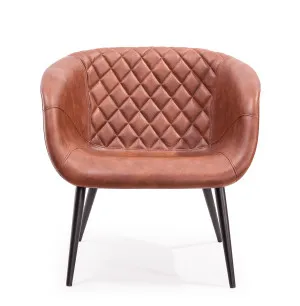 Saxon Occasional Chair - Tan Faux Leather by null, a Chairs for sale on Style Sourcebook