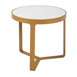 Princeton Side Table - White Marble by null, a Coffee Table for sale on Style Sourcebook