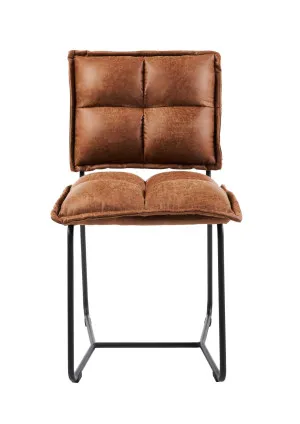Cecil Dining Chair - Cognac Recycled Leather by null, a Dining Chairs for sale on Style Sourcebook