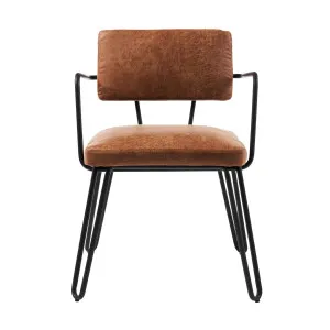 Chelsea Dining Chair - Cognac Recycled Leather by null, a Dining Chairs for sale on Style Sourcebook
