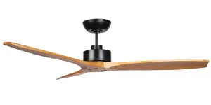Fanco Wynd 54" DC Ceiling Fan with Remote Black and Teak by Fanco, a Ceiling Fans for sale on Style Sourcebook